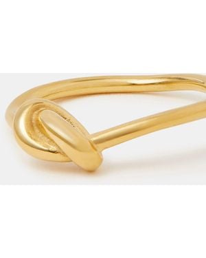 Accessorize 14Ct-Plated Stainless Steel Knot Ring - Metallic