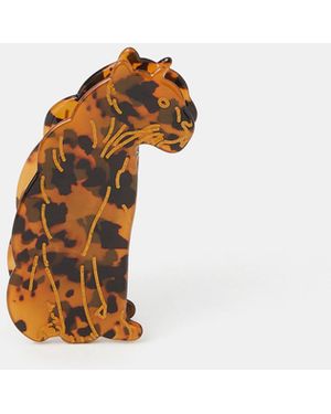 Accessorize Leopard Claw Clip - White