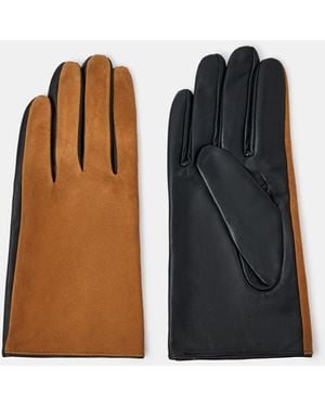 Accessorize Faux Suede Leather Gloves - Black