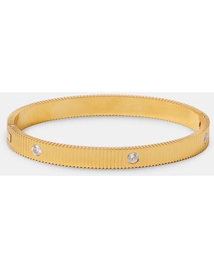 Accessorize Stainless Steel Stone Bangle - Black