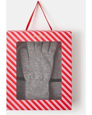 Accessorize Knit Beanie Hat & Gloves Set - Pink