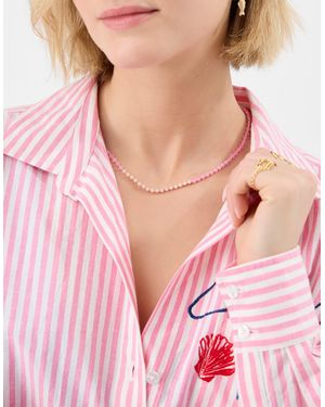 Accessorize Beaded Ombré Necklace - Pink