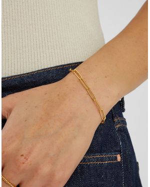 Accessorize 14Ct-Plated Paper Clip Bracelet - Blue