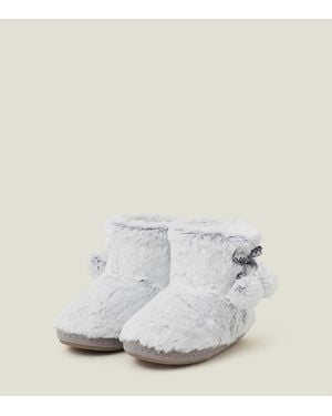 Accessorize Super Soft Slipper Boots - White