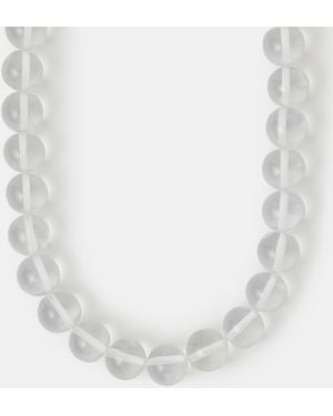Accessorize Resin Orb Bead Necklace - White