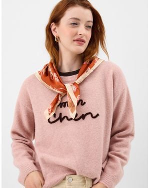 Accessorize Floral Square Satin Scarf - Pink