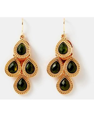 Accessorize Chandelier Teardrop Earrings - Metallic