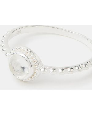 Accessorize Sterling Healing Stone Ring - White