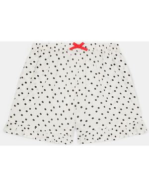 Accessorize Polka Dot Shorts - White