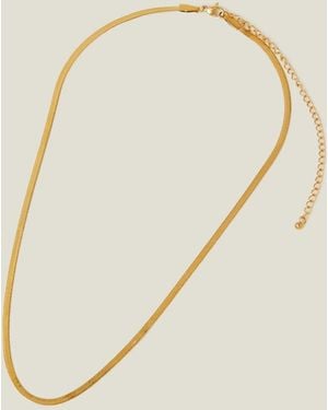 Accessorize Stainless Steel Omega Chain Necklace - Natural