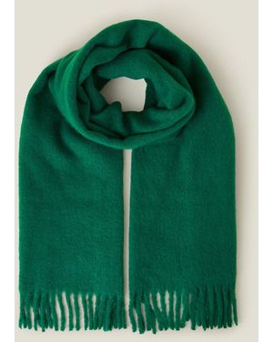 Accessorize Plain Tassel Scarf - Green