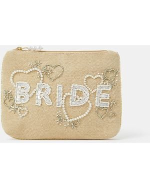 Accessorize Bride Canvas Pouch - Natural