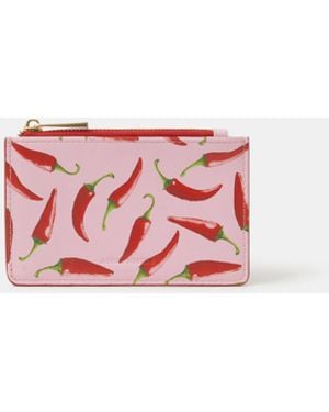 Accessorize Chilli Print Card Holder - Pink