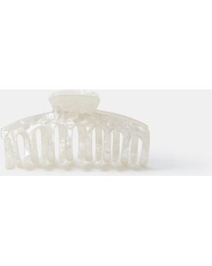 Accessorize Pearl Resin Claw Clip - White