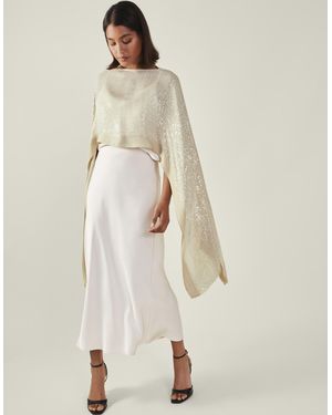Accessorize Sequin Embellished Poncho - Natural