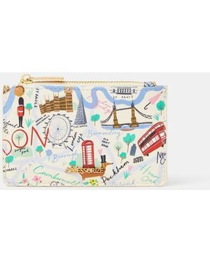 Accessorize London Print Cardholder - White