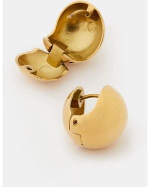 Accessorize Stainless Steel Orb Hoop Earrings - Metallic