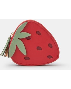 Accessorize Strawberry Coin Purse - Red