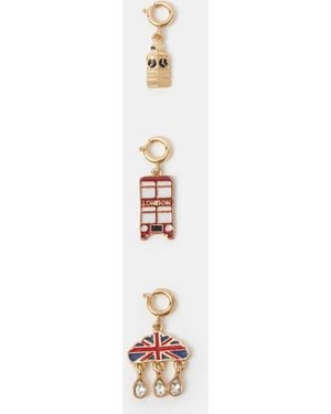 Accessorize 3-Pack London Jewellery Charms - White