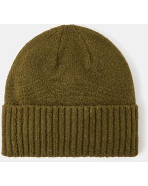 Accessorize Ribbed Knit Beanie Hat - Green