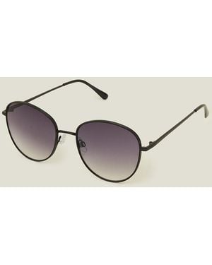 Accessorize Metal Round Sunglasses - Brown