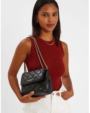 Accessorize Quilted Faux Leather Cross-Body Bag - Red