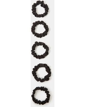 Accessorize 5-Pack Skinny Satin Hair Scrunchies - White