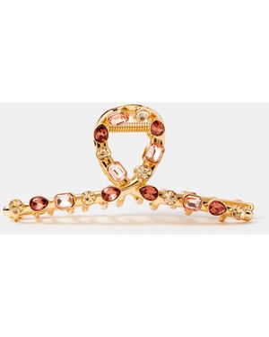 Accessorize Gem Twist Claw Clips - Metallic