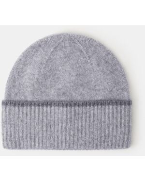 Accessorize Wool & Cashmere Blend Beanie Hat - Grey