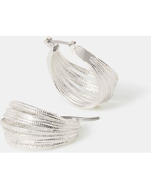 Accessorize Multi Strand Hoop Earrings - Blue