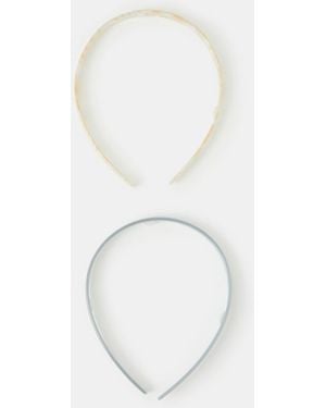 Accessorize 2-Pack Slim Headbands - White
