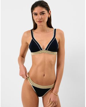 Accessorize Glitter Band Bikini Bottoms - Black