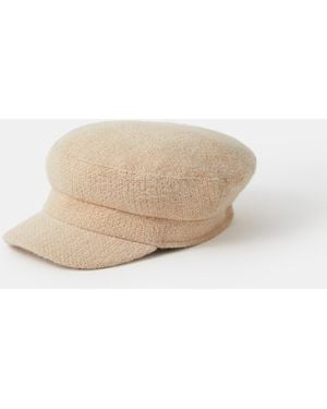 Accessorize Textured Baker Boy Hat - Natural