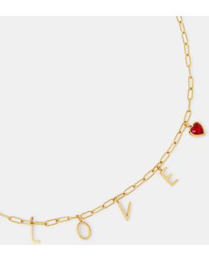 Accessorize Stainless Steel Love Charm Necklace - Natural