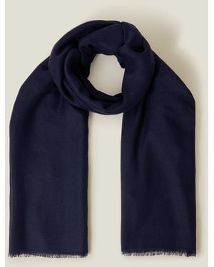 Accessorize Lightweight Plain Woven Scarf - Blue