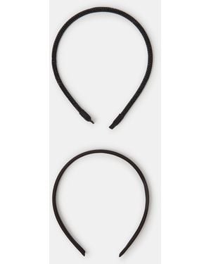 Accessorize 2-Pack Slim Rhinestone Satin Headbands - Multicolour
