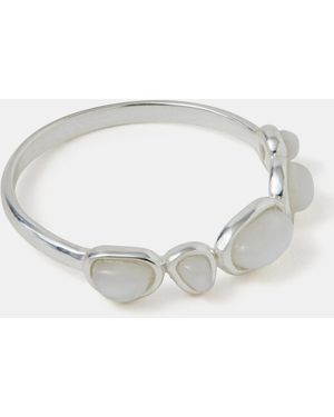 Accessorize Sterling Cluster Ring - Metallic