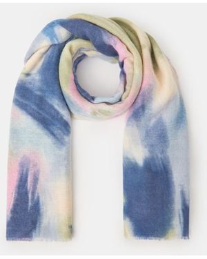 Accessorize Watercolour Blanket Scarf - Blue