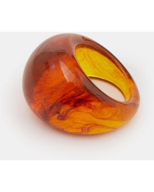 Accessorize Chunky Resin Ring - Orange