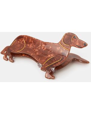 Accessorize Sausage Dog Claw Clip - Brown