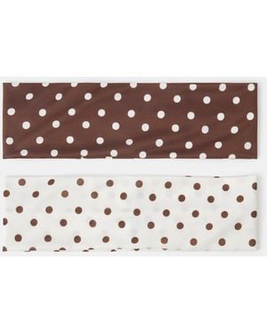 Accessorize 2-Pack Polka Dot Bando Headbands - White