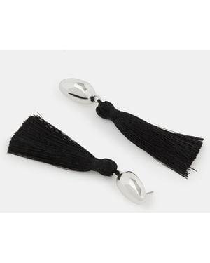 Accessorize Tassel Drop Earrings - Black