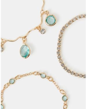 Accessorize 3-Pack Gemstone Bracelets - White