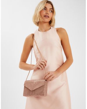 Accessorize Shimmer Clutch Bag - Natural