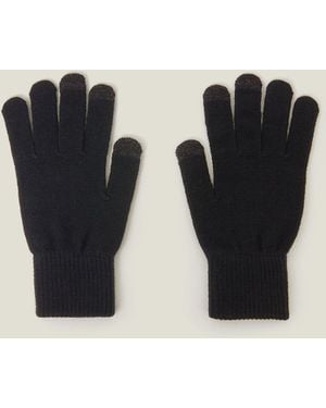 Accessorize Long Cuff Touchscreen Gloves - Black