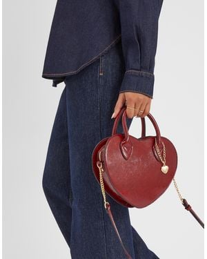 Accessorize Patent Heart Crossbody Handbag - Blue