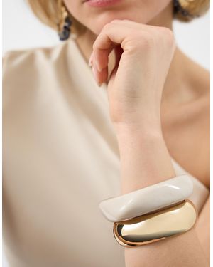 Accessorize 2-Pack Statement Chunky Bangles - Natural