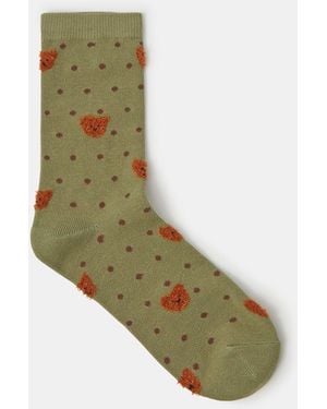 Accessorize Bear Print Socks - Green