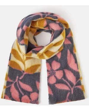Accessorize Floral Knit Blanket Scarf - White