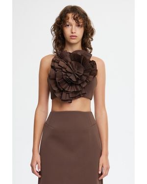 Acler Kingsford Top - Brown